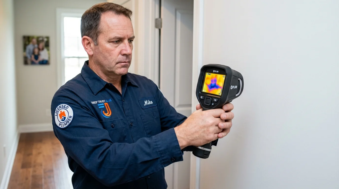 Thermal imaging leak detection by Johns Plumbing LLC in Red Springs